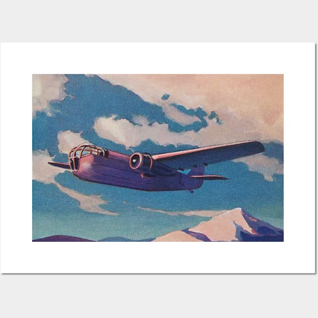 Aviator Old Style Lithograph print Wall Art by Rivenfalls